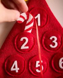 Dibor Luxury Jolly Santa Handing Christmas Advent Calendar for kids in White - thumbnail 5