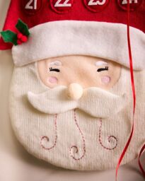 Dibor Luxury Jolly Santa Handing Christmas Advent Calendar for kids in White - thumbnail 3