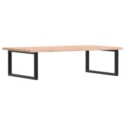 Berkfield Home Basin Shelf Wall Mounted Steel & Solid Wood Oak in Brown - thumbnail 6
