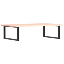 Berkfield Home Basin Shelf Wall Mounted Steel & Solid Wood Oak in Brown - thumbnail 2