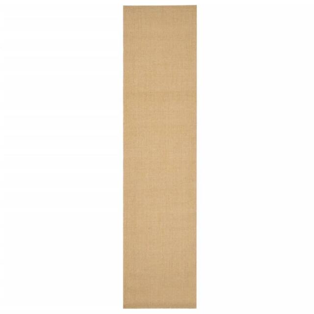 Berkfield Home Rug Natural Sisal 80x350 cm in Light Tan - Size: Medium - image 1