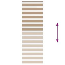 Berkfield Home Elegant Zebra Blind Sand Brown 90x200 cm Fabric Width 85.9 cm Pol - thumbnail 5