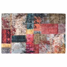 Berkfield Home Rug Washable Patchwork 160x230 cm Multicolour Anti Slip - Size: 100 cm diameter - thumbnail 2