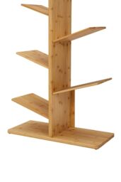 H&O Direct 5-Tier Wooden Tree Bookshelf in Brown - thumbnail 5