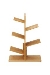 H&O Direct 5-Tier Wooden Tree Bookshelf in Brown - thumbnail 3
