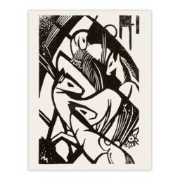 "Artery8 Horses 1912 Abstract Painting Franz Marc Vintage Wall Art Print Poster in White - Size: W12"" x H16""" - thumbnail 1