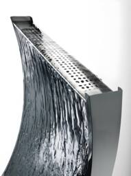 Primrose Double Sided Stainless Steel Outdoor Water feature with Reservoir 130cm in Metallic Silver - thumbnail 4