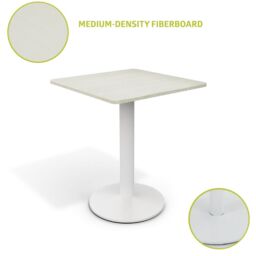 Living and Home 60 x 60cm Square Dining Table Coffee Table with Metal Base in White - Size: 60 x 60 cm - thumbnail 7