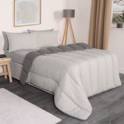 OHS Soft Coverless 10.5 TOG Duvet Set Pillowcase Quilted Cover in Silver - Size: King - thumbnail 5