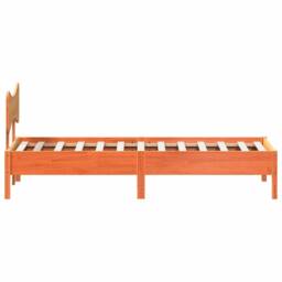 Berkfield Home Beautiful Bed Frame without Mattress Wax Brown 90x190 cm Single S - thumbnail 7