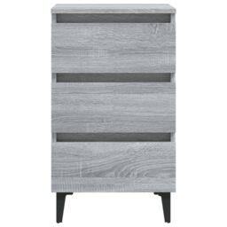 Berkfield Home Bed Cabinet with Metal Legs Grey Sonoma 40x35x69 cm - Size: 40 x 35 x 69 cm - thumbnail 3