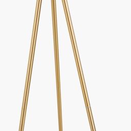 Ruma Minimalist Metal Tripod Floor Lamp For Living Room Black Shade in Gold - thumbnail 4