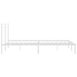 Berkfield Home Metal Bed Frame with Headboard White 180x200 cm Super King - thumbnail 7