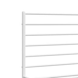 Berkfield Home Metal Bed Frame with Headboard White 180x200 cm Super King - thumbnail 9