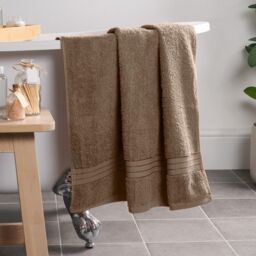 OHS 2 Pack of 100% Cotton Bathroom Bath Towel in Light Beige - thumbnail 4