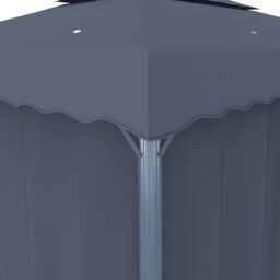 Berkfield Home Gazebo with Curtain 4x3 m Anthracite Aluminium in Black - thumbnail 6