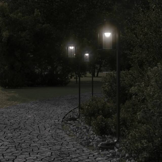 Berkfield Home Outdoor Floor Lamp Black 100 cm Stainless Steel - image 1