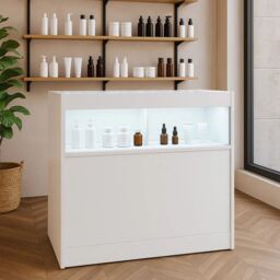 Monstershop LED Retail Shop Counter B900 - White - thumbnail 5