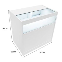 Monstershop LED Retail Shop Counter B900 - White - thumbnail 6
