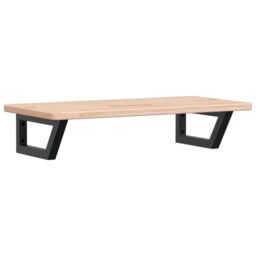 Berkfield Home Basin Shelf Wall Mounted Steel & Solid Wood Oak in Brown - thumbnail 2