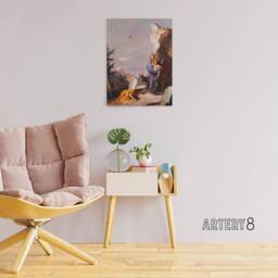 "Artery8 Giovanni Battista Tiepolo Flight Into Egypt Canvas Wall Art Print - Size: W12"" x H16""" - thumbnail 3