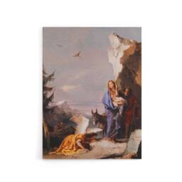 "Artery8 Giovanni Battista Tiepolo Flight Into Egypt Canvas Wall Art Print - Size: W12"" x H16""" - thumbnail 1