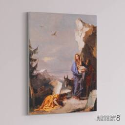 "Artery8 Giovanni Battista Tiepolo Flight Into Egypt Canvas Wall Art Print - Size: W12"" x H16""" - thumbnail 2