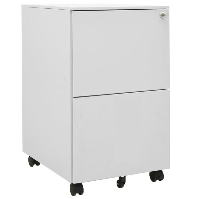 Berkfield Home Mobile File Cabinet Light Grey 39x45x67 cm Steel - Size: 39 x 45 x 67 cm - image 1
