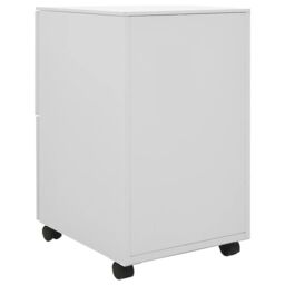 Berkfield Home Mobile File Cabinet Light Grey 39x45x67 cm Steel - Size: 39 x 45 x 67 cm - thumbnail 4