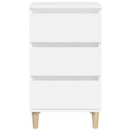 Berkfield Home Bedside Cabinet White 40x35x70 cm Engineered Wood - Size: 40 x 35 x 70 cm - thumbnail 6