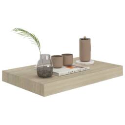 Berkfield Home Durable Floating Wall Shelves 2 pcs Oak 40x23x3.8 cm MDF in Light Brown - thumbnail 1