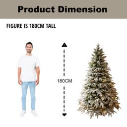 Shatchi 6FT Prelit Green Lapland Fir Christmas Tree Warm White LEDs - thumbnail 5