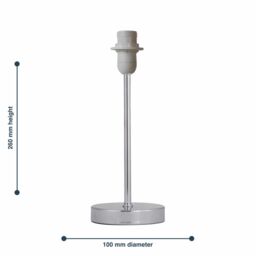 First Choice Lighting Set of 2 Chrome Stick Table Lamps Base Only in Silver - thumbnail 6