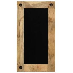 Berkfield Home Mirror Solid Mango Wood 50x110 cm in Brown - thumbnail 5
