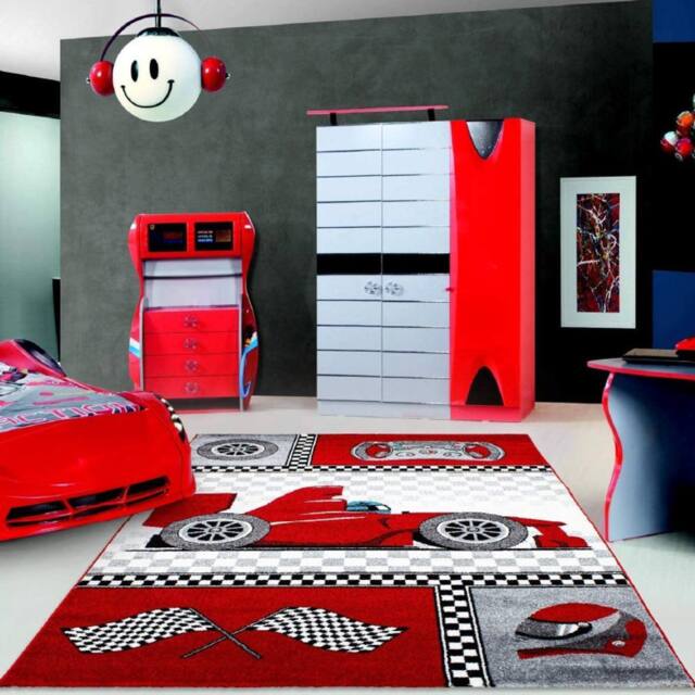 Bravich LTD Racing Car Rug - Kids in Red - Size: 120 cm x 170 cm - image 1