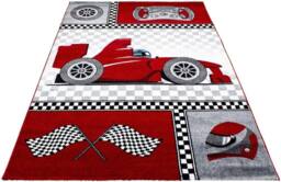 Bravich LTD Racing Car Rug - Kids in Red - Size: 120 cm x 170 cm - thumbnail 5