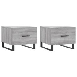 Berkfield Home Coffee Tables 2 pcs Grey Sonoma 50x50x40 cm Engineered Wood - Size: 50 x 50 x 40 cm - thumbnail 2