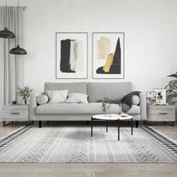 Berkfield Home Coffee Tables 2 pcs Grey Sonoma 50x50x40 cm Engineered Wood - Size: 50 x 50 x 40 cm - thumbnail 1