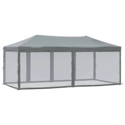 Berkfield Home Folding Party Tent with Sidewalls Anthracite 3x6 m in Dark Grey - thumbnail 5