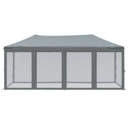 Berkfield Home Folding Party Tent with Sidewalls Anthracite 3x6 m in Dark Grey - thumbnail 3