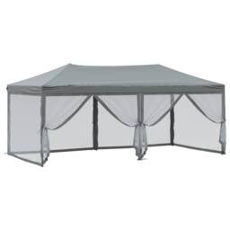 Berkfield Home Folding Party Tent with Sidewalls Anthracite 3x6 m in Dark Grey - thumbnail 6