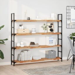 Berkfield Home Floating Shelves 3 pcs 120x20x4 cm Oil Finished Solid Wood Acacia in Brown - Size: 120 x 20 x 4 cm - thumbnail 1