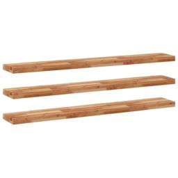 Berkfield Home Floating Shelves 3 pcs 120x20x4 cm Oil Finished Solid Wood Acacia in Brown - Size: 120 x 20 x 4 cm - thumbnail 2