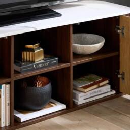 Birlea Kagu Large TV Unit Fluted Ribbed Walnut & Marble effect - thumbnail 8