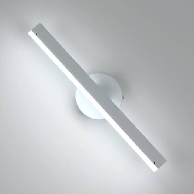 Goeco LED Indoor Wall Light, 12 W Acrylic Wall Light in 300° Rotating, 6500K in White - image 1