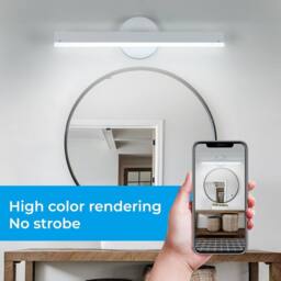 Goeco LED Indoor Wall Light, 12 W Acrylic Wall Light in 300° Rotating, 6500K in White - thumbnail 3