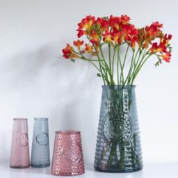 Verano Spanish Ceramics Glass Mandala Home Décor Medium Vase (H) 27.5cm in Pink - thumbnail 2