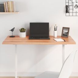 Berkfield Home Table Top Light Brown 100x40x2 cm Treated Solid Wood Oak - Size: 100 x 40 x 2 cm