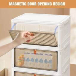EONLION 4Tier Plastic Storage Drawers Box Tower in White - Size: 500mm - thumbnail 3