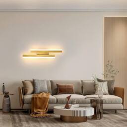 Goeco LED Interior Wall Light 16W Gold Modern LED Wall Lamp Warm White 3000K - thumbnail 4